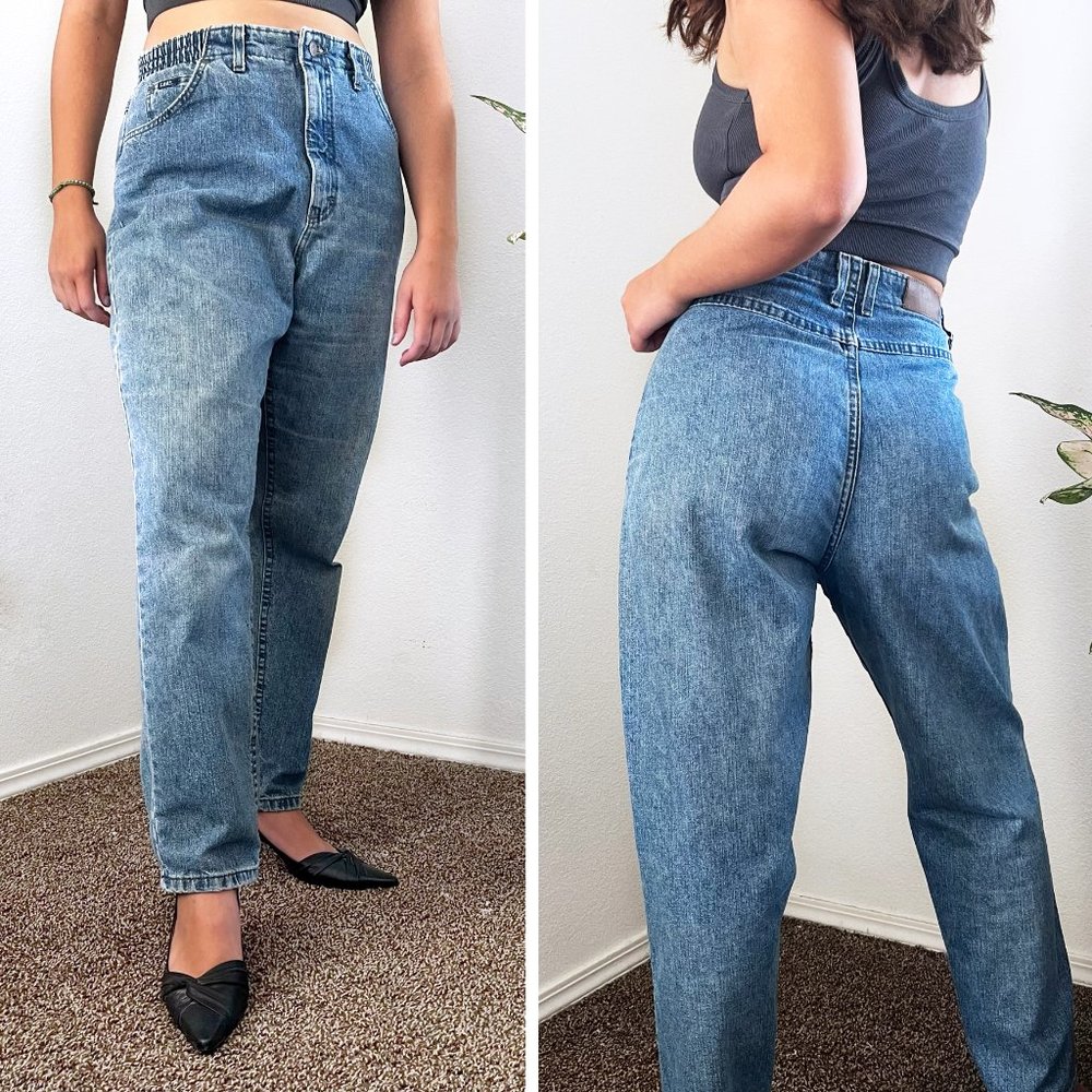 Vintage LEE high waist mom jeans tapered leg baggy - Picture 4 of 10